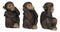 Wise Monkeys See Hear Speak No Evil Ape Collectible Figurine Miniature Set Decor