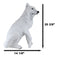 Ebros Large Artemis Wildlife Sitting Alpha Albino Ghost White Wolf Statue 20.5"H