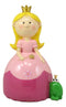 Pretty Fairy Princess With Frog Prince Children Boys Girls Money Coin Piggy Bank