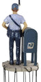 Ebros Gift Decorative United States Postal Mailman Postman Standing by Public Mail Box Resonant Relaxing Wind Chime Patio Garden Home Accent Shipping Delivery Cargo and Mail Letters Post Office