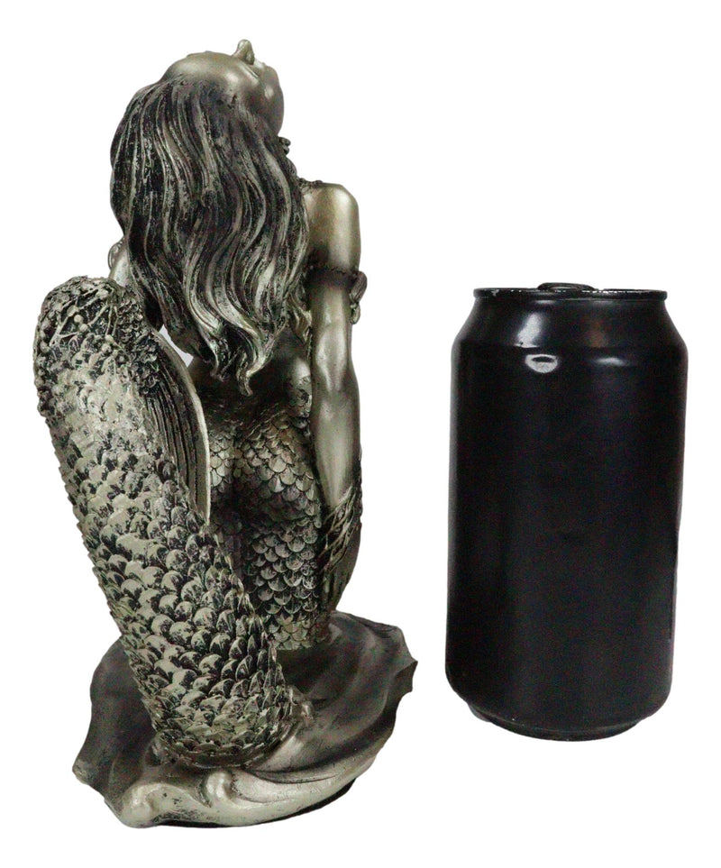 Nautical Seductive Siren of The Seas Nude Mermaid Rising Out Of Waters Figurine