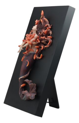 Sheila Wolk Metamorphosis Statue Mermaid With Goldfish Hair Easel Back Plaque - Ebros Gift