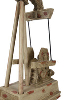 Rustic Vintage Nodding Donkey Pumpjack Oil Derrick Rig Faux Wood Sculpture