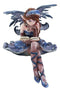 Ebros Blue Bookworm Fairy Shelf Sitter Figurine 4" Tall Whimsical Fantasy Faerie
