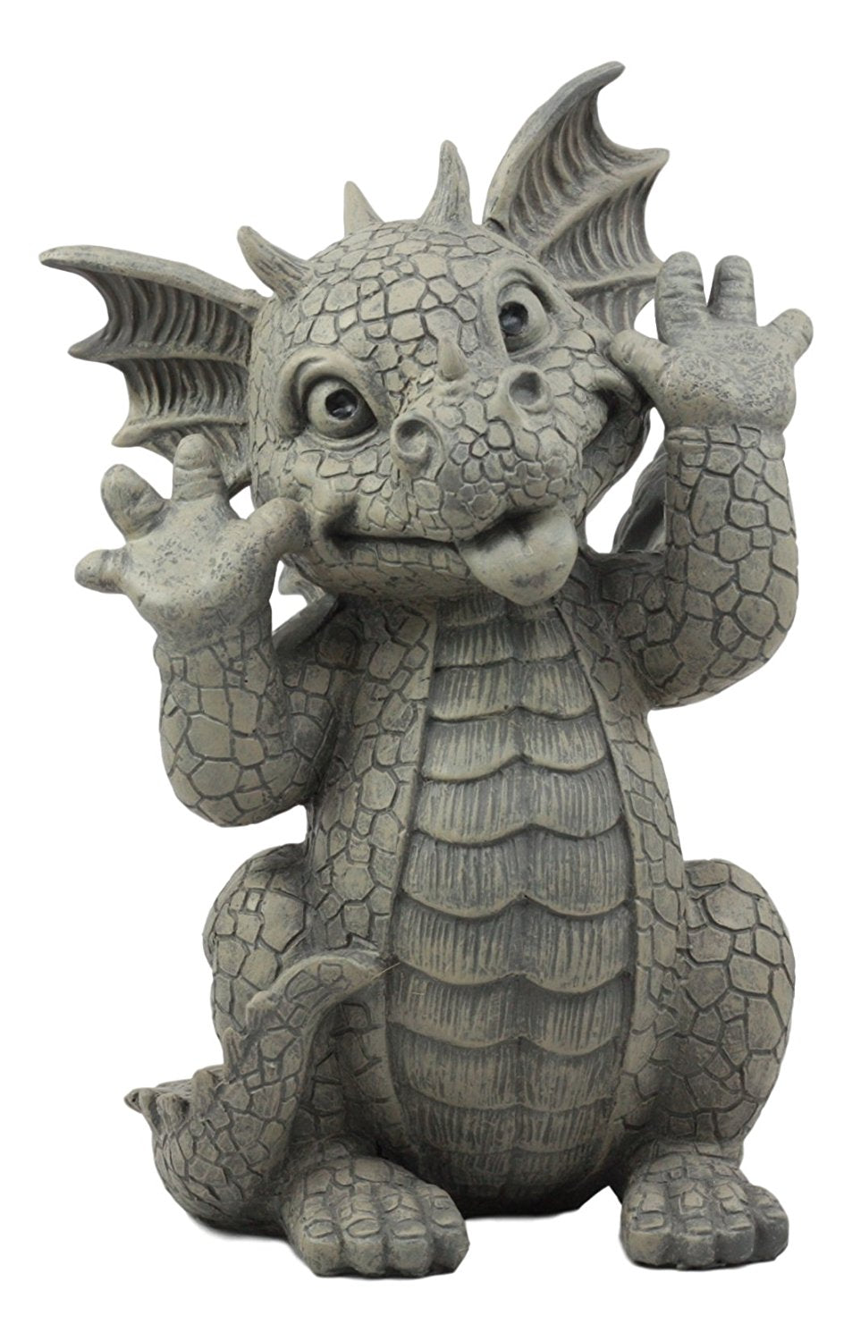 Ebros Whimsical Garden Dragon Making Funny Faces Statue 10.25" H Figurine