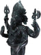 Ebros Large 21" Tall Bali Ganesha With Dhoti in War Armor On Pillar With Rat Statue