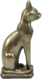 Ebros Egyptian Goddess Sitting Cat Bastet Statue in Bonded Resin Bronze 11.5" H