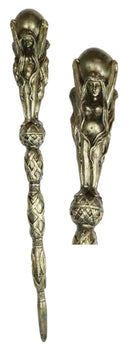 Ebros The Occult Wicca Sacred Moon Triple Goddess Magic Wand Cosplay Prop 14"L