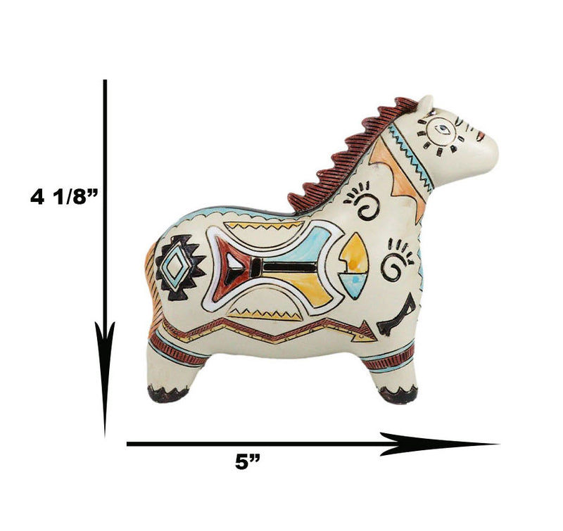 Native Tribe American Aztec Hopi Indian Style Equine Horse Totem Spirit Figurine