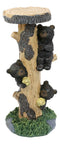 Rustic Climbing Bear Cubs With Honeycomb Bee Hives Pillar Candle Holder Stand