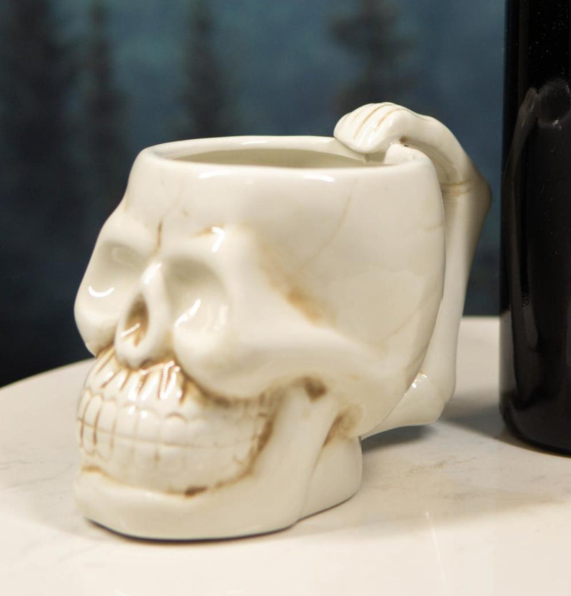 Ebros Ossuary Ghastly Death Skull Drinking Coffee Mug 12oz Tankard Beer Cup