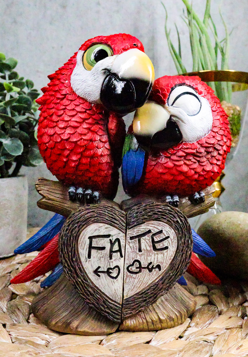 Ebros Tropical Rainforest Lovers Paradise Birds Scarlet Macaw Couple Statues