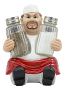 Ebros Bayou Cajun Spice Redneck Chef Salt And Pepper Shakers Holder Figurine 6 1/8"Tall Greasy Cracker Chef Southern Cuisine Decorative Statue Kitchen Home Dining Centerpiece