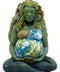Ebros 7" Millennial Gaia Mother Goddess Te Fiti Statue Oberon Zell (Earth Green)