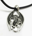 Ebros Purple Gem Sentinel Lancer Dragon Drake Alloy Pendant Necklace Accessory