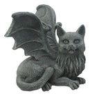 Ebros Gothic Winged Cat Gargoyle Shelf Sitter Statue 4" Wide PC Monitor Topper Decor Figurine