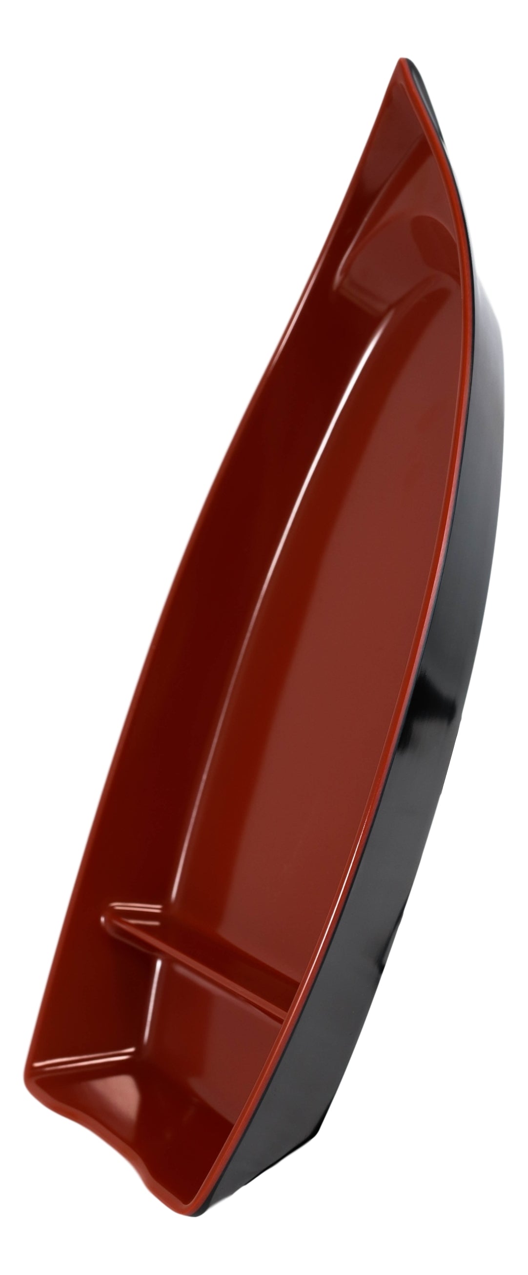 Pack Of 6 Plastic Lacquer Red Omakase Sushi Boat Serving Plate Platter 15"Long