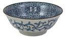 Japan Made Blue & White Ming Style Floral Blossoms Ceramic Soup Bowls Pack of 4