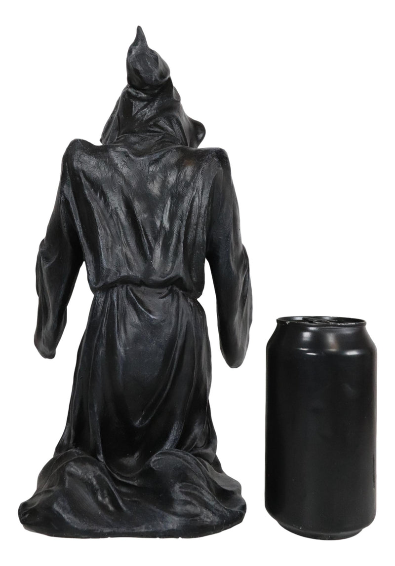 Gothic Necromancy Grim Reaper Skeleton Standing Toilet Paper Holder Figurine