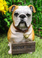 Realistic Large English Bulldog Welcome Statue 12"Tall Adorable Sitting Bulldog