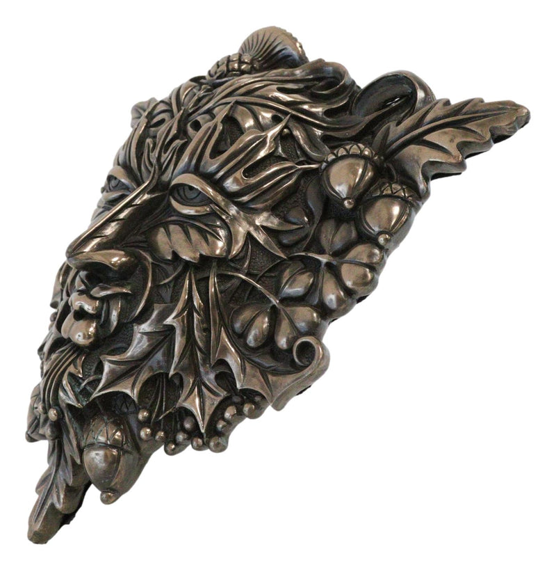 Faux Bronze Autumn Acorn And Clover Greenman Wall Decor Plaque Maxine Miller