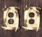 Ebros Set of 2 Novelty Woodland Rustic Forest Stag Deer Antlers Wall Electrical Cover Plate Accent Hand Painted Sculpted Antler Resin Home Decor Accessory (2, Double Outlets)