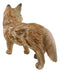 Ebros Realistic Faux Driftwood Finish Snooping Baby Fox Cub Resin Statue 10.5" L
