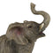Safari Wildlife Adorable Male Tusked Elephant Trumpeting Collectible Figurine
