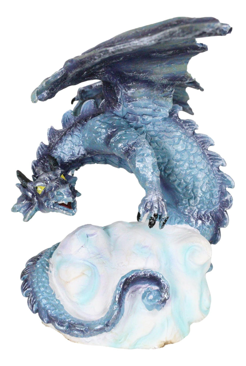 Blue Sky Wraith Storm Dragon On Giant Cloud Formation Decorative Small Figurine