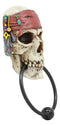 Dead Men Tell No Tales Caribbean Pirate Skull With Bandana Door Knocker Figurine