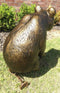 Whimsical Circus Grizzly Bear Riding Little Trike Bicycle Garden Metal Statue