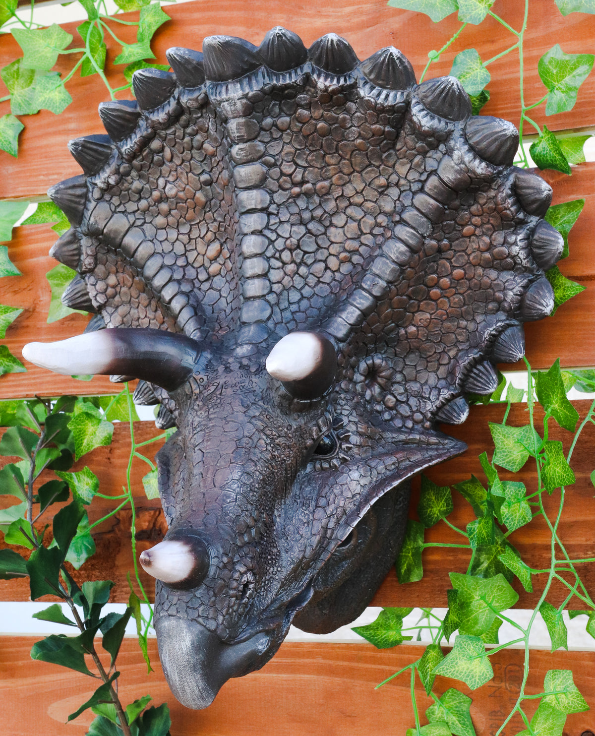 Ebros Jurassic Triceratops Wall Head Large 15.25" H Hanging Wall Decor Plaque - Ebros Gift