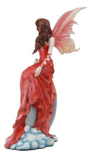 Ebros Nene Thomas Celestial Cupid Moon Crimson Wedding Fairy In Red Gown Statue