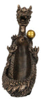 Feng Shui Chinese Legend Dragon King Holding Orb Incense Burner Holder Figurine