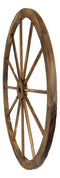 Oversized 31" Vintage Rustic Round Wood Cartwheel Wagon Wheel Wall Decor Plaque