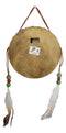 Indian Dreamcatcher Drum Shield With Tribal Medicine Horse Wall Decor Sculpture