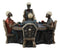 Ebros Skeleton Gamblers For Life Statue 6.25"Long Three Poker Players With A Dealer On A Gambling Den Table Decorative Sculpture