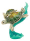 Ebros Large Marine Giant Sea Turtle With Hatchling Baby Riding Current Figurine