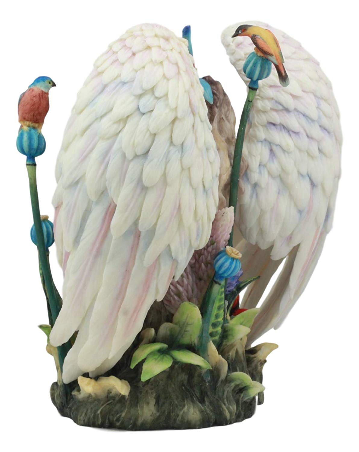 Ebros Sanctuary Sheila Wolk Angel Statue 8.5"Tall Angelic Beauty In Wildlife Nature Figurine