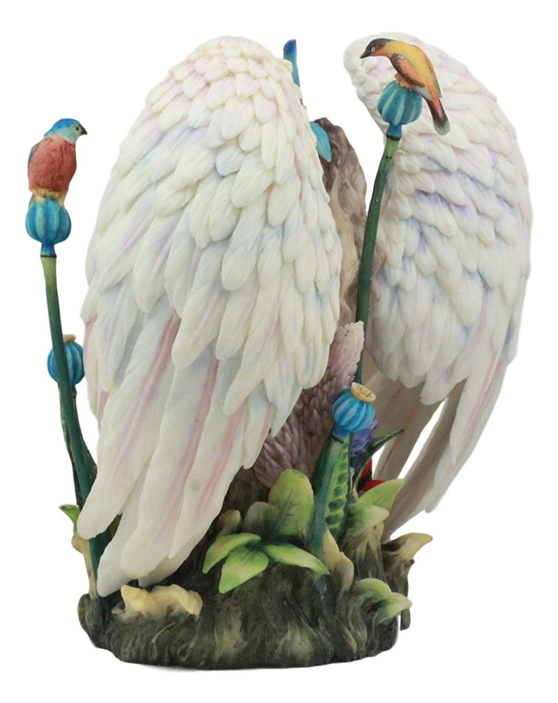 Ebros Sanctuary Sheila Wolk Angel Statue 8.5"Tall Angelic Beauty In Wildlife Nature Figurine