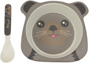 Sea Otter 5 Piece Organic Bamboo Dinnerware Set For Kids Children Toddler Baby