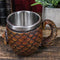 Ebros Medieval Khaleesi's Elemental Dragon Colorful Scale Egg With Hatching Wyrmling Small Coffee Tea Mug Cup 3.75" High Fantasy GOT Themed Dungeons And Dragons Drinking Cups (Fire Red)