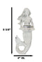 Rustic White Stone Finish Nautical Ocean Mermaid With Shell Candle Wall Sconce