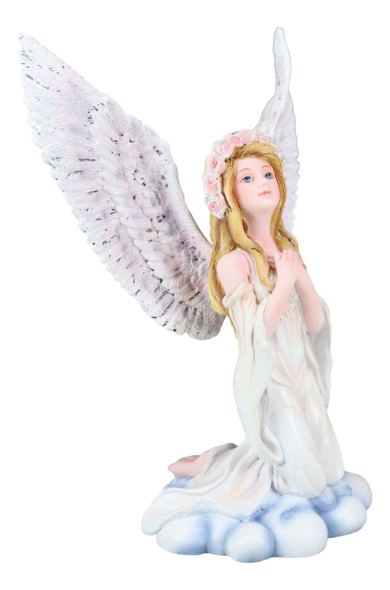 Ebros Inspirational Praying Angel of Hope On Heavenly Clouds Figurine Prayer