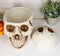 Ebros Large Ceramic Homosapien Jointed Human Skull Cookie Jar Figurine 9.25" L