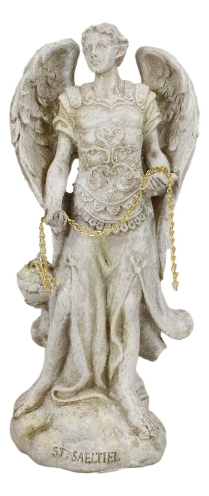 Ebros Holy Archangel Saint Sealtiel Statue 5"H Prayer of God Worship And Intercession - Ebros Gift