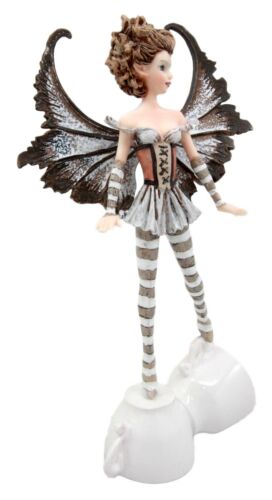 Ebros Gift Amy Brown Cute Teacup Coffee Fairy Figurine Brown Espresso Lovers Faerie Figure 7.25" H Fantasy FAE Legends Latte Statue Collectible