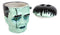 Ceramic Ghastly Victor Frankenstein Skull Cookie Jar Halloween Decor Kitchenware