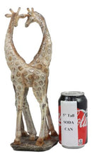 Large Mosaic Twin Reticulated Giraffe Couple Statue 12.5"Tall Giraffes Decor