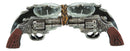 Rustic Western Outlaw Dual Revolver Pistol Guns Tea Light Votives Candle Holder